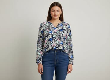 koszula damska w geometryczne wzory: Women's blouse, size XL — 1