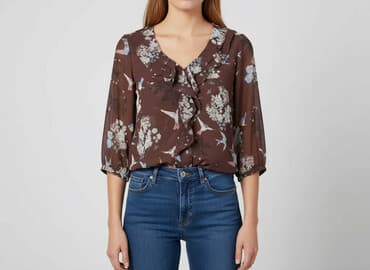 sweter piórkowy na drutach: Next, Bluzka damska, rozmiar M — 7