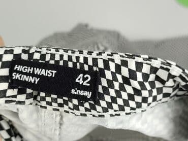 sinsay czarne spodnie z wysokim stanem: Sinsay, Spodnie materiałowe damskie, rozmiar XL — 4