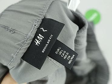modny nastolatek: Męskie spodnie H&M Regular Fit – szare, techniczne - Rozmiar: L — 5