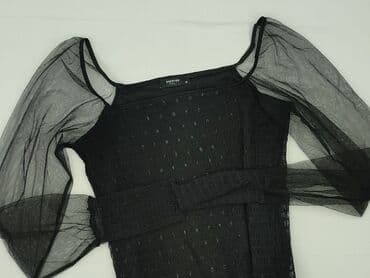 czarne bluzki z przezroczystymi rękawami: Reserved, Bluzka damska, rozmiar M — 2