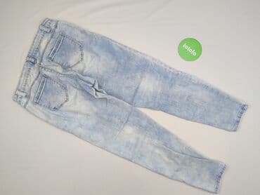 biale szerokie jeansy: Jeansy damskie, rozmiar M — 3