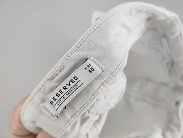 reserved spodnie biale: Spodnie materiałowe damskie, rozmiar L — 4