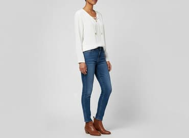 bluzka z dekoltem w serek h m: H&M, Bluzka damska, rozmiar S — 1