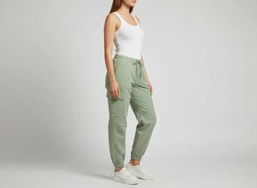 biale spodnie sinsay: Sinsay, Spodnie materiałowe damskie, rozmiar M — 1