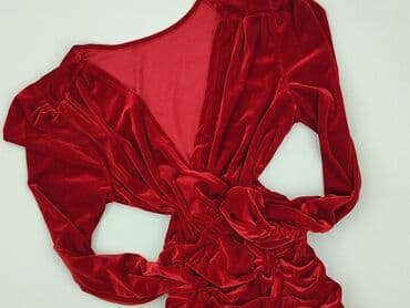 sukienki czerwona welurowa: Sukienka damska, rozmiar S — 1