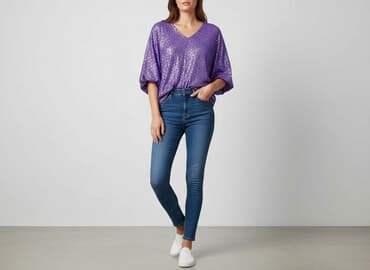 seksowna bluzka na imprezę plus size: Women's blouse, size M — 1