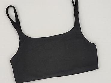 Czarny top/biustonosz typu bralette dla kobiet - Klasyczny, gładki