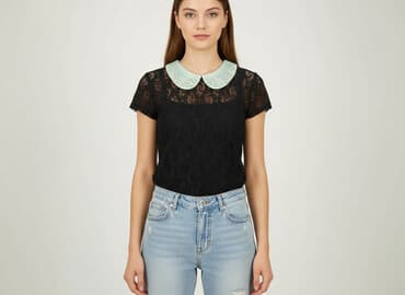 biale bluzki z gipiurą: AWSARRE, Bluzka damska, rozmiar L — 6