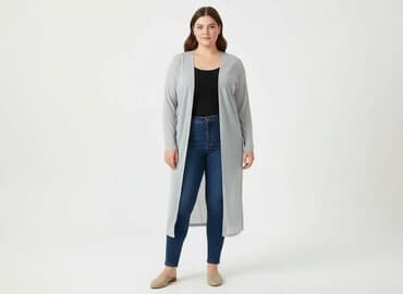 długi sweter sukienki: Zarina, Kardigan damski, rozmiar 8XL — 7