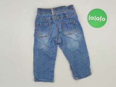 woskowane spodnie czarne: Denim pants, George, 6-9 months, condition - Good — 3