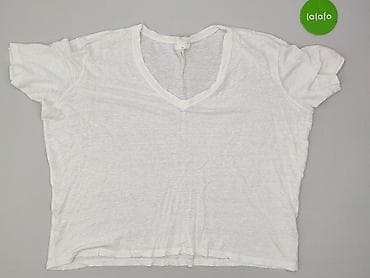 lniany: H&M, T-shirt damski, rozmiar L — 2