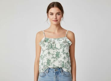 biała bluzka na ramiączkach h m: H&M, Bluzka damska, rozmiar XS — 7