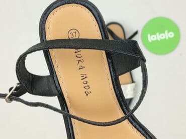 sandały płaskie z kamieniami: Sandals for women, size 37 — 5