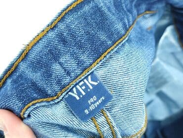 saint laurent ubrania: Spodnie jeansowe, Y.F.K., 10 lat, 140, stan - Bardzo dobry — 4