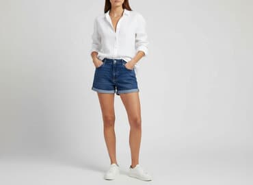 hm krótkie spodenki czarne: H&M Divided, Szorty damskie, rozmiar M — 7