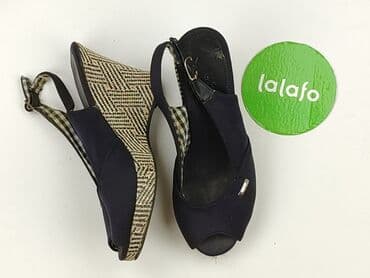 sukienka i sandały na koturnie: Sandały damskie, rozmiar 37 — 3