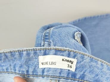 sinsay szerokie spodnie jeansowe: Sinsay, Jeansy damskie, rozmiar S — 4