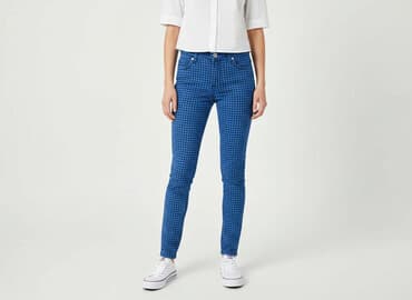 szerokie spodnie jeansowe bershka: Bershka, Jeansy damskie, rozmiar S — 6