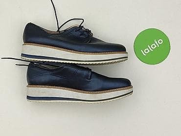 trampki guess biale: Damskie półbuty Zara Woman - Model: oksfordki na platformie - Kolor — 3