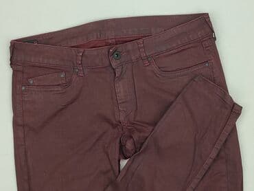 bordowe dżinsy: Spodnie materiałowe damskie, rozmiar M — 1