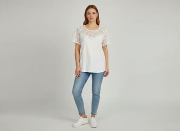 białe podkoszulki damskie z długim rękawem: Women`s T-shirt, size M — 1