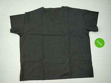 sweter lee: Męska bluza medyczna (scrubs) – czarna, rozmiar XXL - Krój: klasyczny — 2