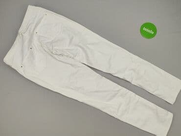 biale szerokie jeansy: Jeansy damskie, rozmiar M — 3