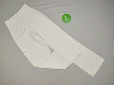 biale szerokie jeansy: Boohoo, Spodnie materiałowe damskie, rozmiar S — 3