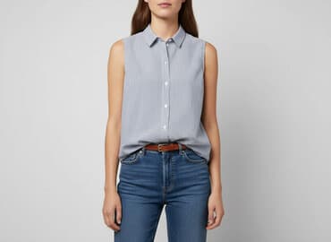 koszula wiya w paski: H&M, Bluzka damska, rozmiar L — 7