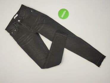 dżinsy z wysokim stanem czarne: SZACHOWNICA, Jeansy damskie, rozmiar S — 3