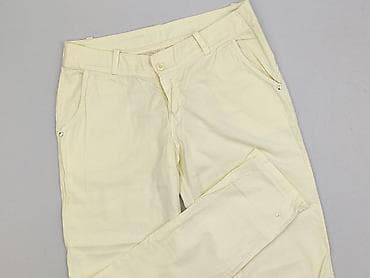 kremowe dresy: Spodnie materiałowe damskie, rozmiar S — 1