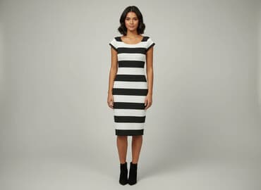sukienki w paski: Sukienka damska, rozmiar L — 7