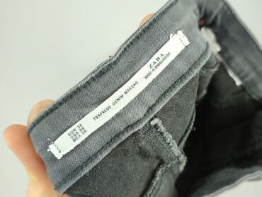 woskowane spodnie z wysokim stanem stradivarius: Zara, Jeansy damskie, rozmiar S — 4
