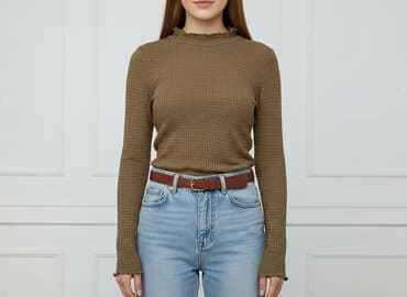 bluzki z dzianiny prążkowanej: Bluzka damska, rozmiar S — 1