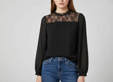 bluzki z tiulowymi rękawami reserved: Reserved, Bluzka damska, rozmiar S — 1