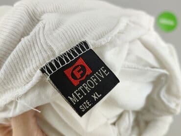 biale szerokie jeansy: Spodnie 3/4 damskie, rozmiar XL — 5