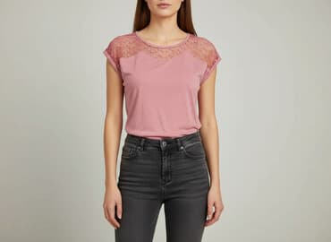 ażurowa bluzka na ramiączkach: Bluzka damska, rozmiar M — 1