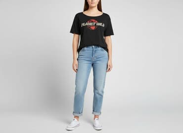 koszulka z napisem dzik: Women`s T-shirt, size M — 1