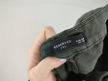 bialy top reserved: Reserved YFL, Spodnie materiałowe damskie, rozmiar L — 4