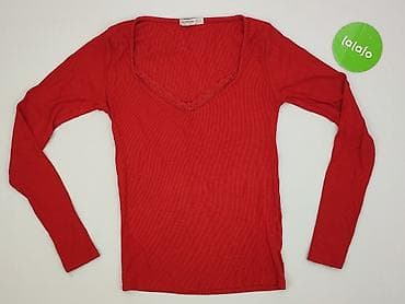 Жінкам: Czerwony prążkowany longsleeve Stradivarius dla kobiet - Marka — 2