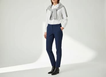 srebrne legginsy: Esmara, Spodnie materiałowe damskie, S — 6