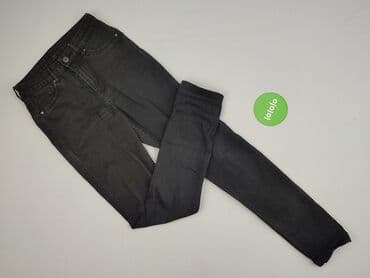 dżinsy z wysokim stanem czarne: Denim, Jeansy damskie, rozmiar S — 2