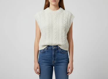 rozpinana kamizelka na drutach: H&M, Sweter damski, rozmiar L — 8