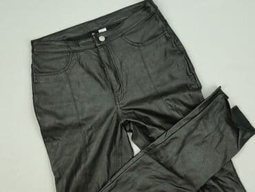 spodnie ze sztucznej skóry h m: H&M Divided, Spodnie materiałowe damskie, rozmiar L — 1