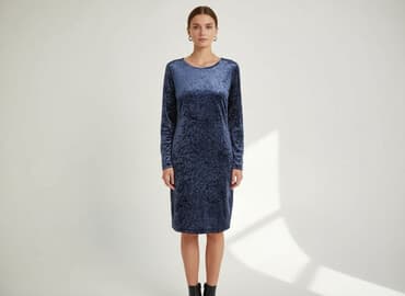 sukienki welurowa midi: Sukienka damska, rozmiar S — 7