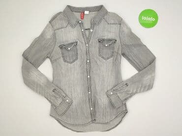 szara bluzka h m: H&M L.O.G.G., Koszula damska, rozmiar S — 2