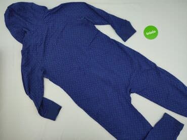 Inne ubrania męskie: Męski jednoczęściowy kombinezon dresowy z kapturem - Kolor: granatowy — 3