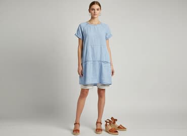 błekitna sukienki: Esmara, Sukienka damska, rozmiar XS — 8