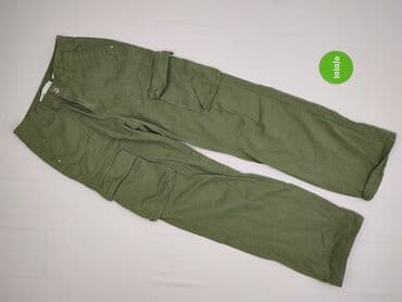 brązowe szerokie spodnie bershka: Bershka, Spodnie cargo damskie, rozmiar XS — 4